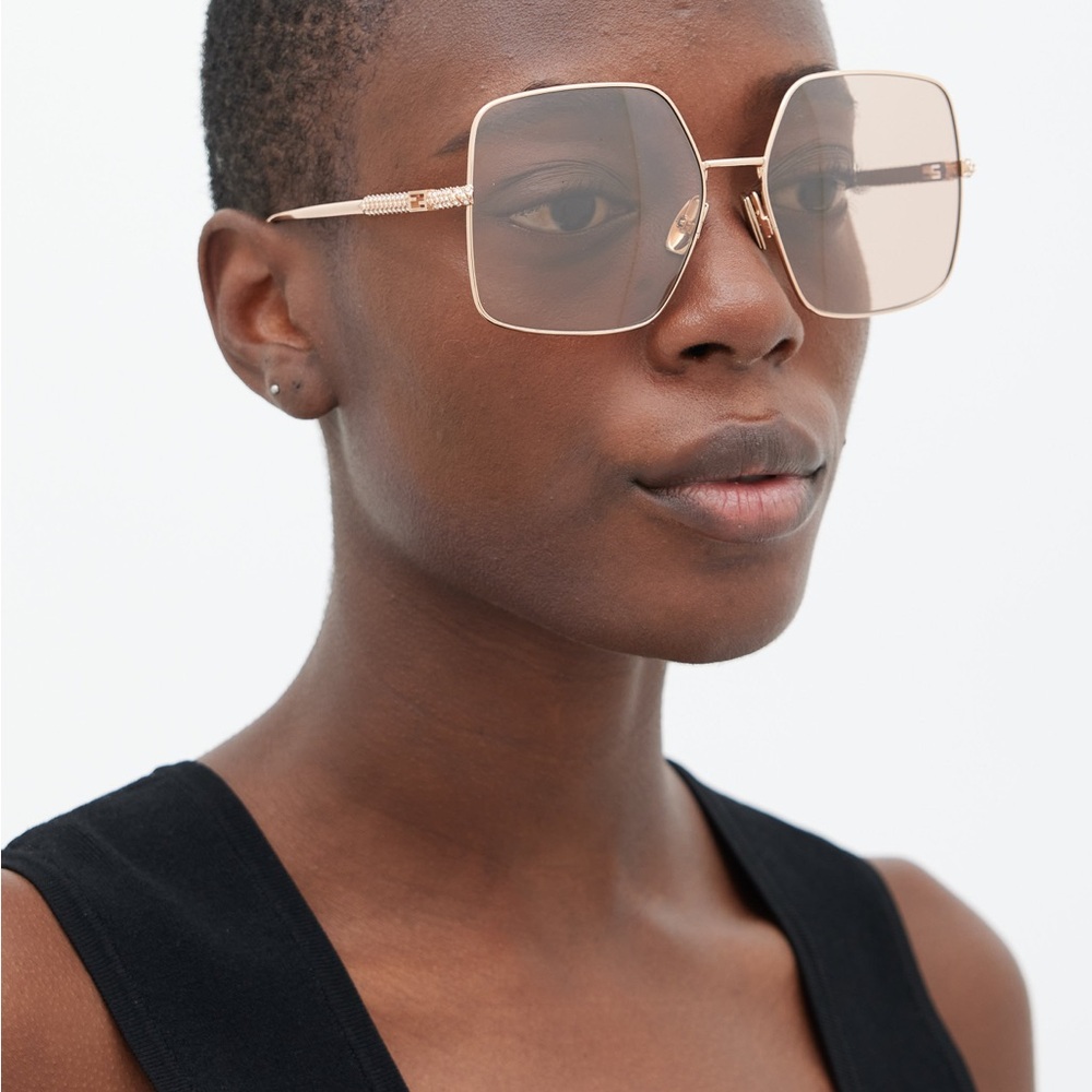 Fendi Rose Gold Jewel Oversized Sunglasses - Picture 2 of 12